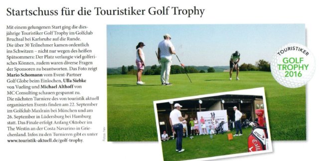 Touristiker Golf Trophy in der Touristik Aktuell